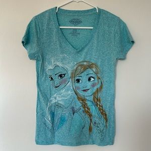 Disney's Frozen Blue T-Shirt with Anna & Elsa